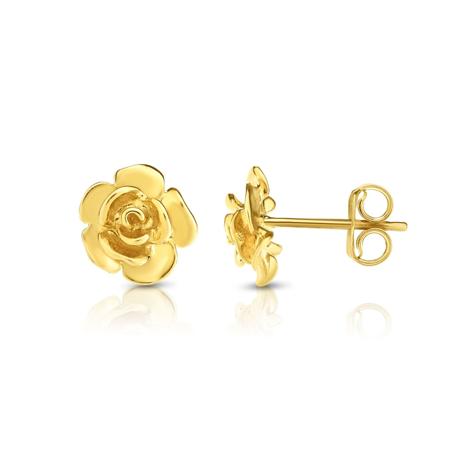 Royal Chain 14K Gold Rose Stud Earring ER6856