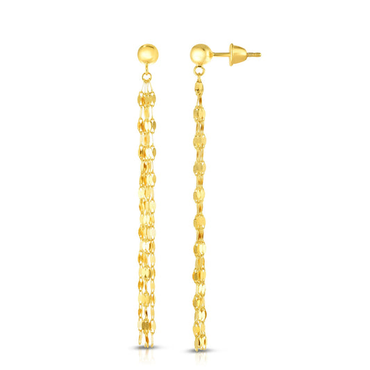 Royal Chain 14K Gold Shoulder Duster Earring ER7885