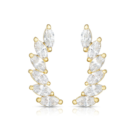 Royal Chain 14K Gold Marquise CZ Ear Climber ER8397