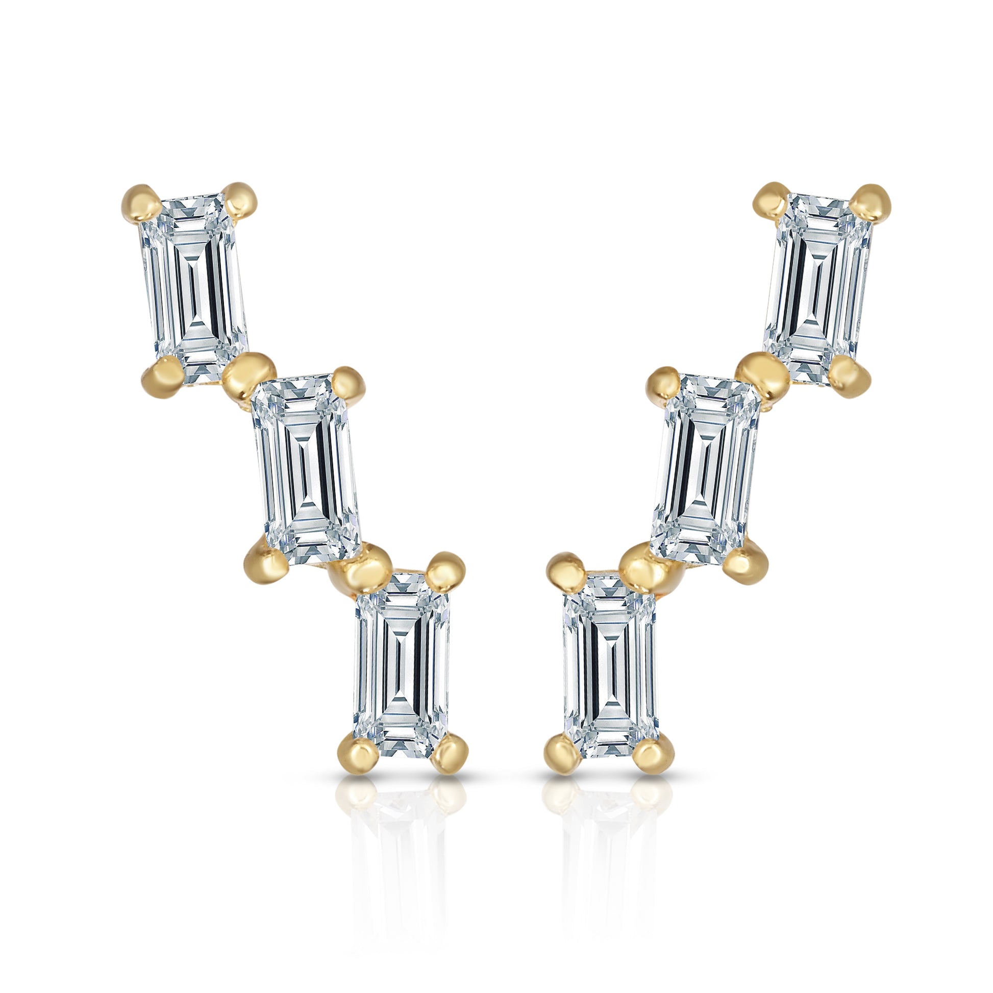 Royal Chain 14K Gold Baguette Ear Climber ER8401