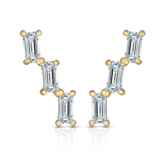 Royal Chain 14K Gold Baguette Ear Climber ER8401