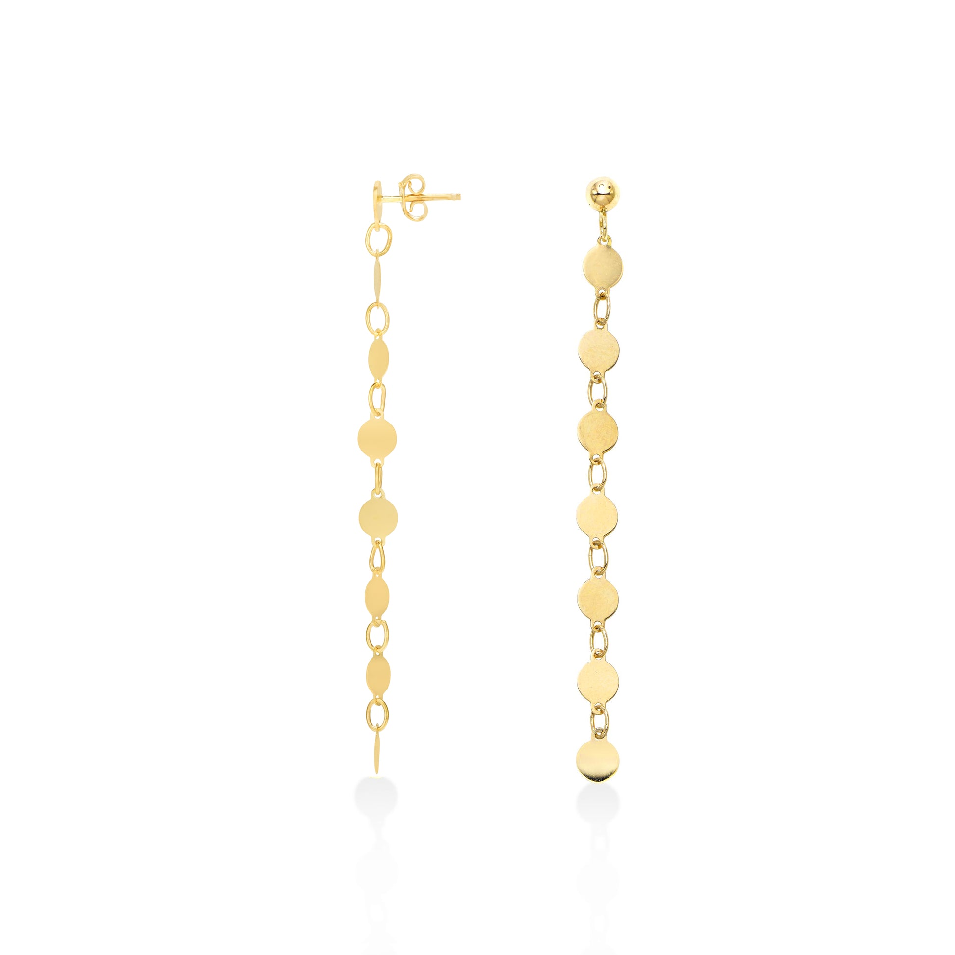 Royal Chain 14K Gold Mirror Chain Drop Earring ER8937