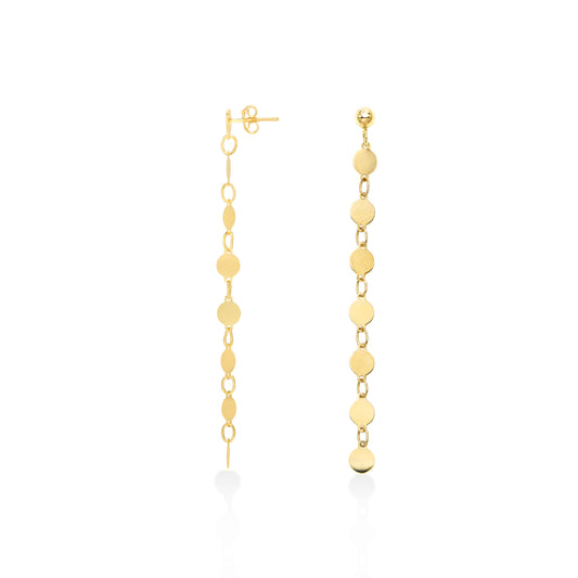 Royal Chain 14K Gold Mirror Chain Drop Earring ER8937