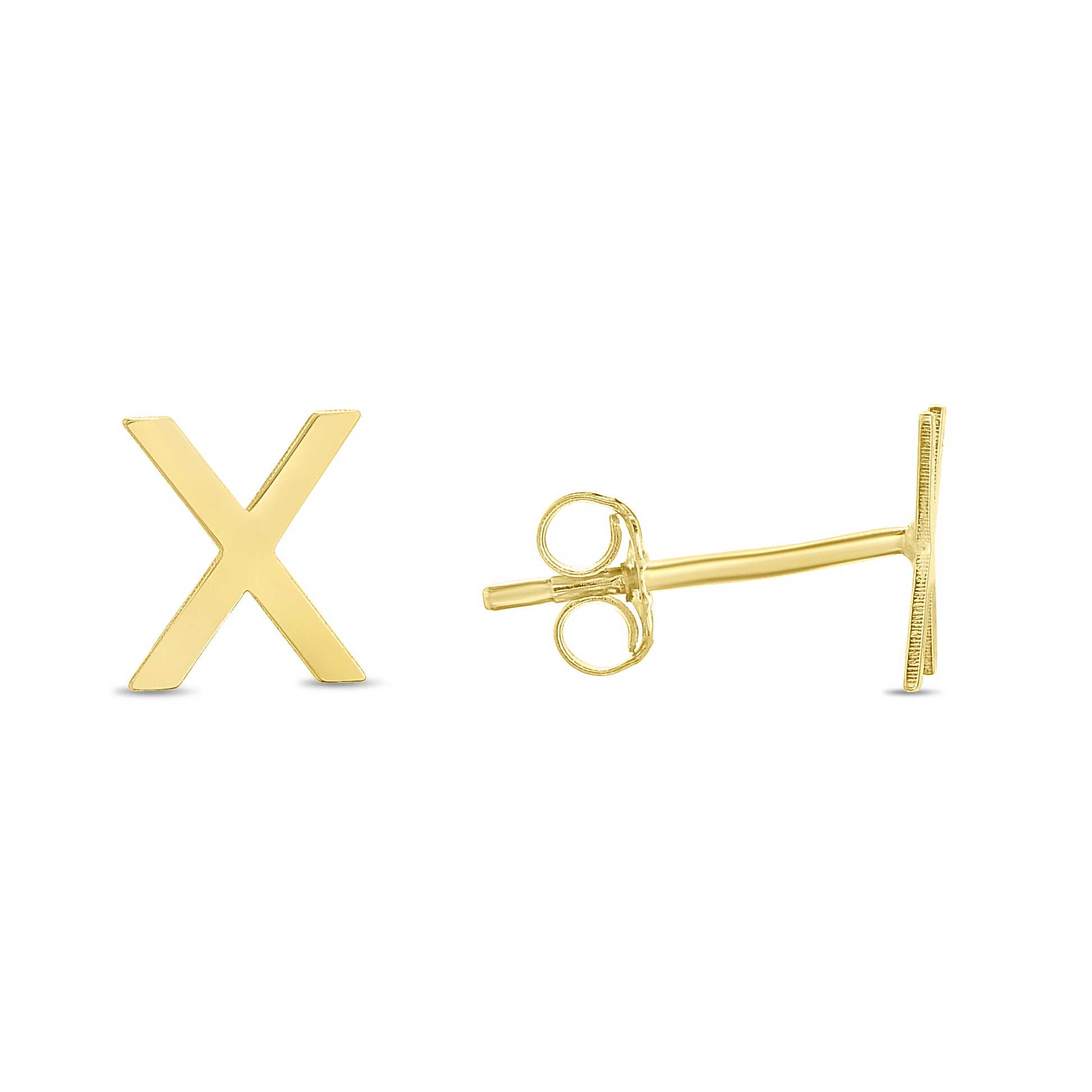 Royal Chain 14K Gold Initial X Stud Earring ERX11192