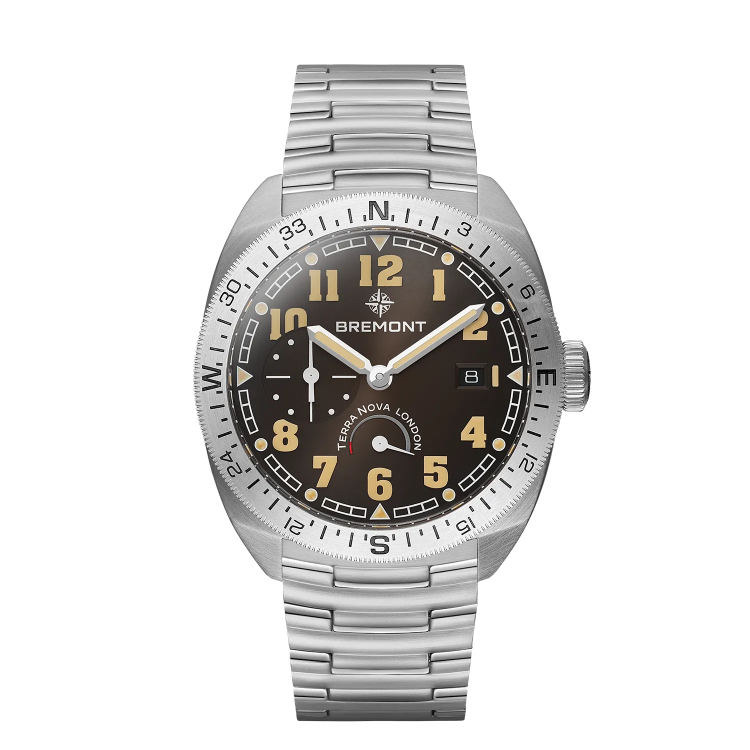 Bremont Terra Nova 40.5 Turning Bezel Power Reserve TN40-PWR-SS-BK-B