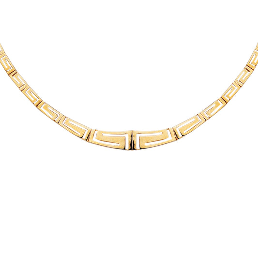 Royal Chain 14K Gold Greek Key Necklace GK8
