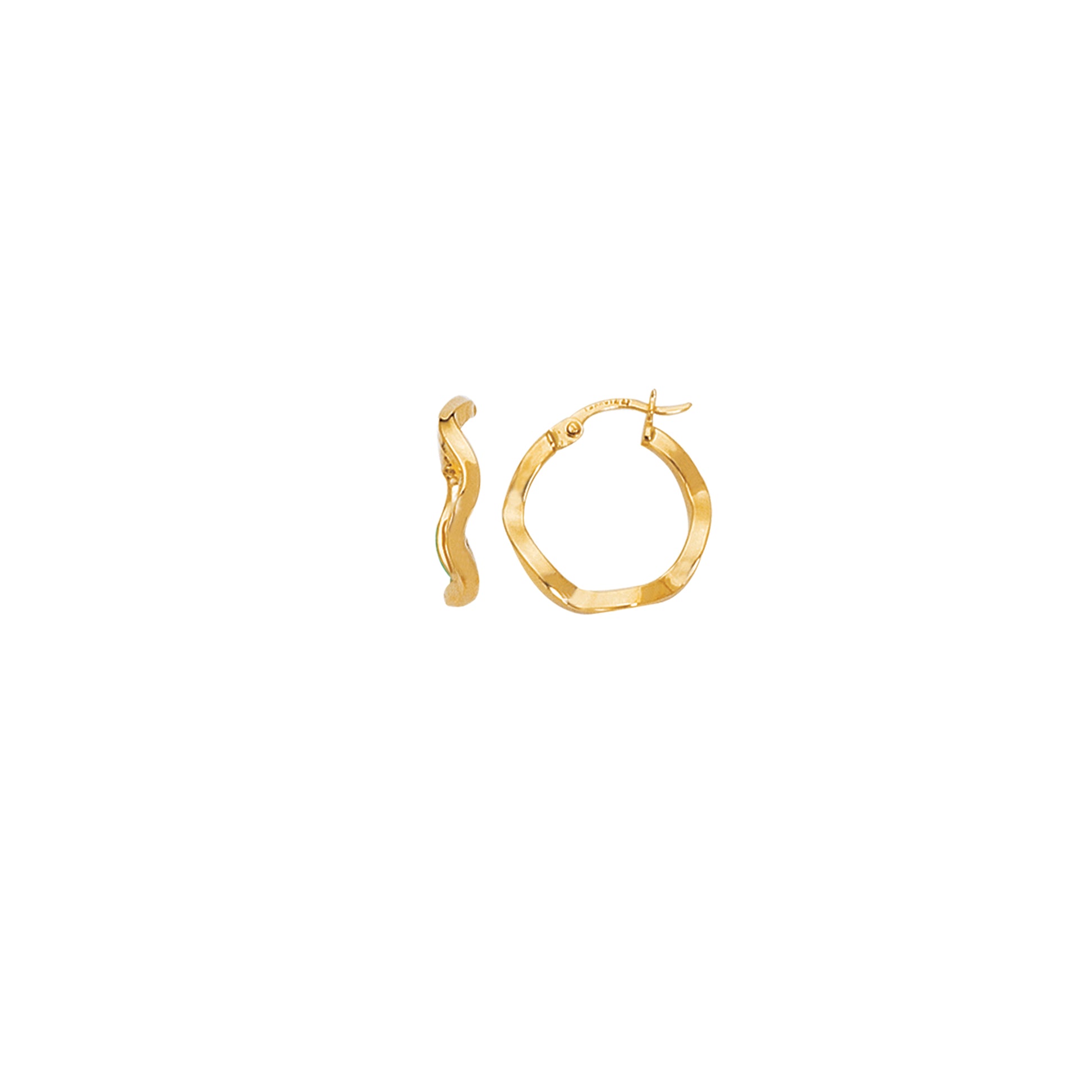 Royal Chain 14K Gold Twist Hoop Earring IT11