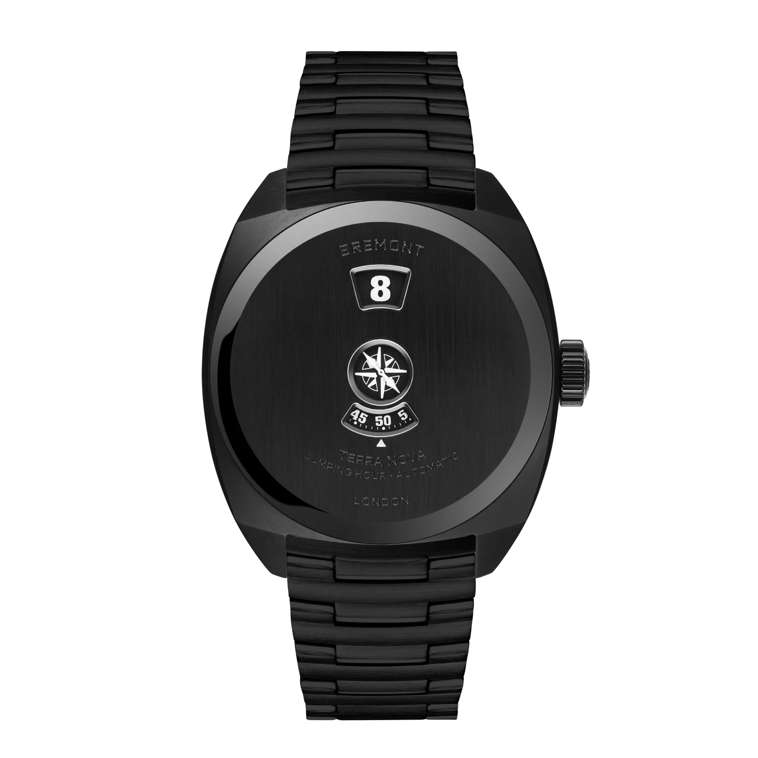 Bremont Terra Nova 38 Jumping Hour, Stealth Black TN38-JH-DLC-CC-B