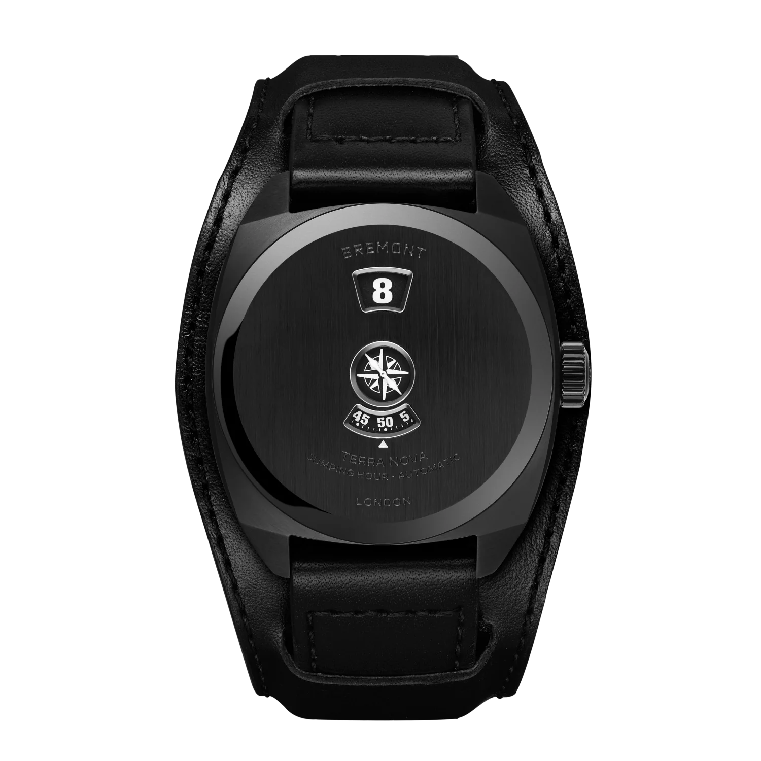 Bremont Terra Nova 38 Jumping Hour, Stealth Black TN38-JH-DLC-CC-L-S