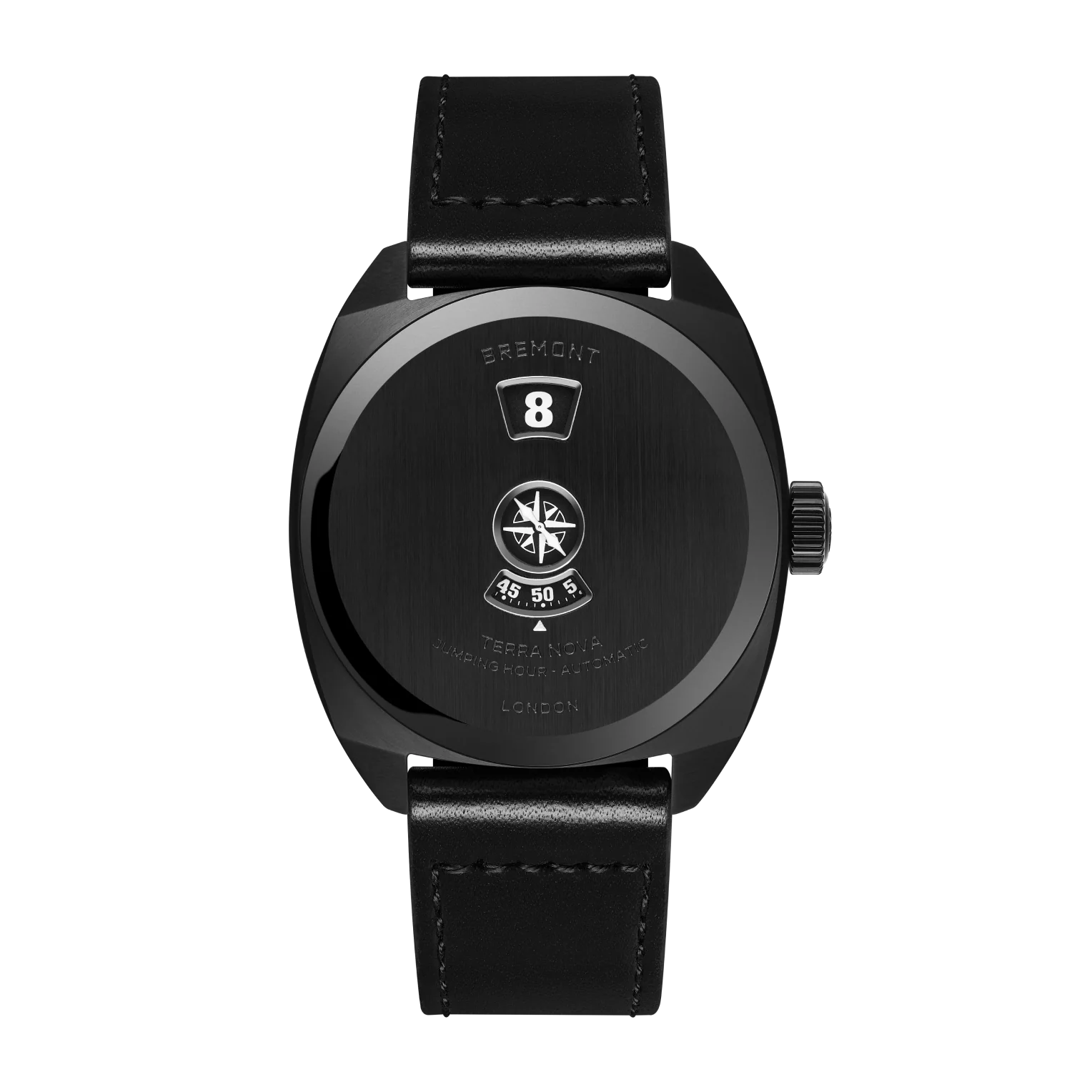 Bremont Terra Nova 38 Jumping Hour, Stealth Black TN38-JH-DLC-CC-L-S