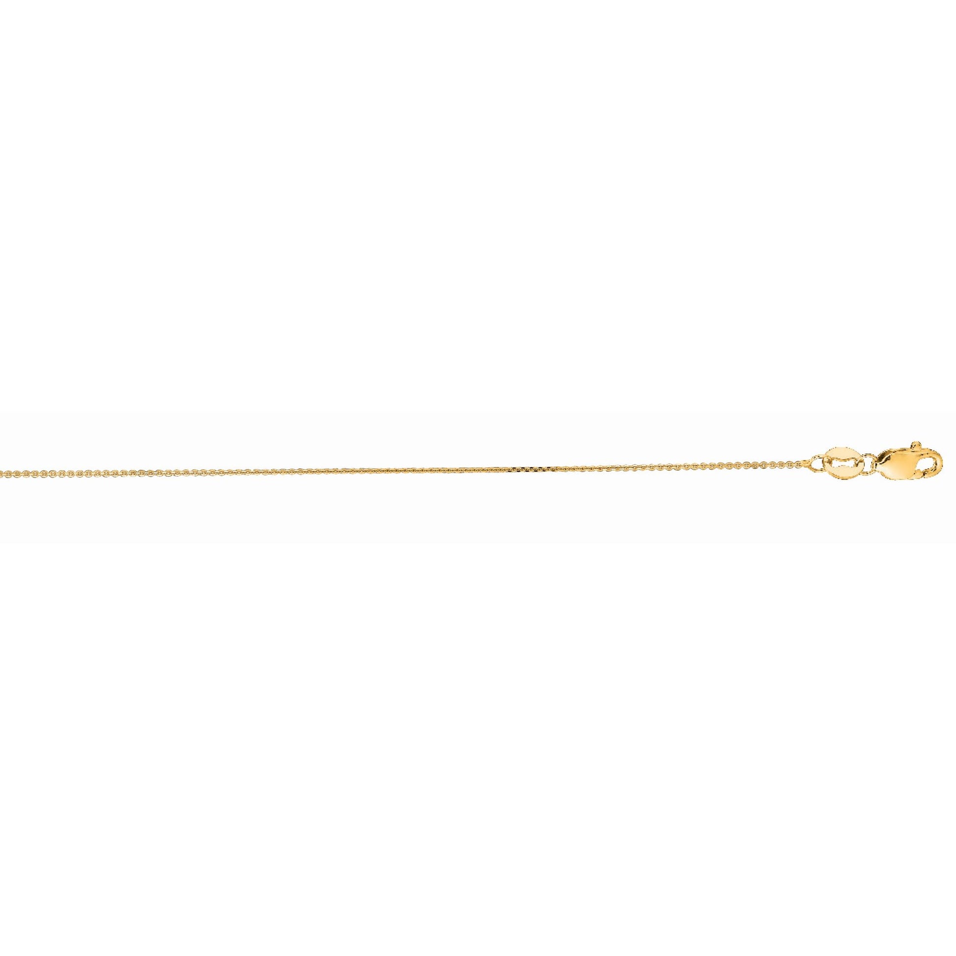 Royal Chain 18K Gold .9mm Diamond Cut Cable Chain KCAB025