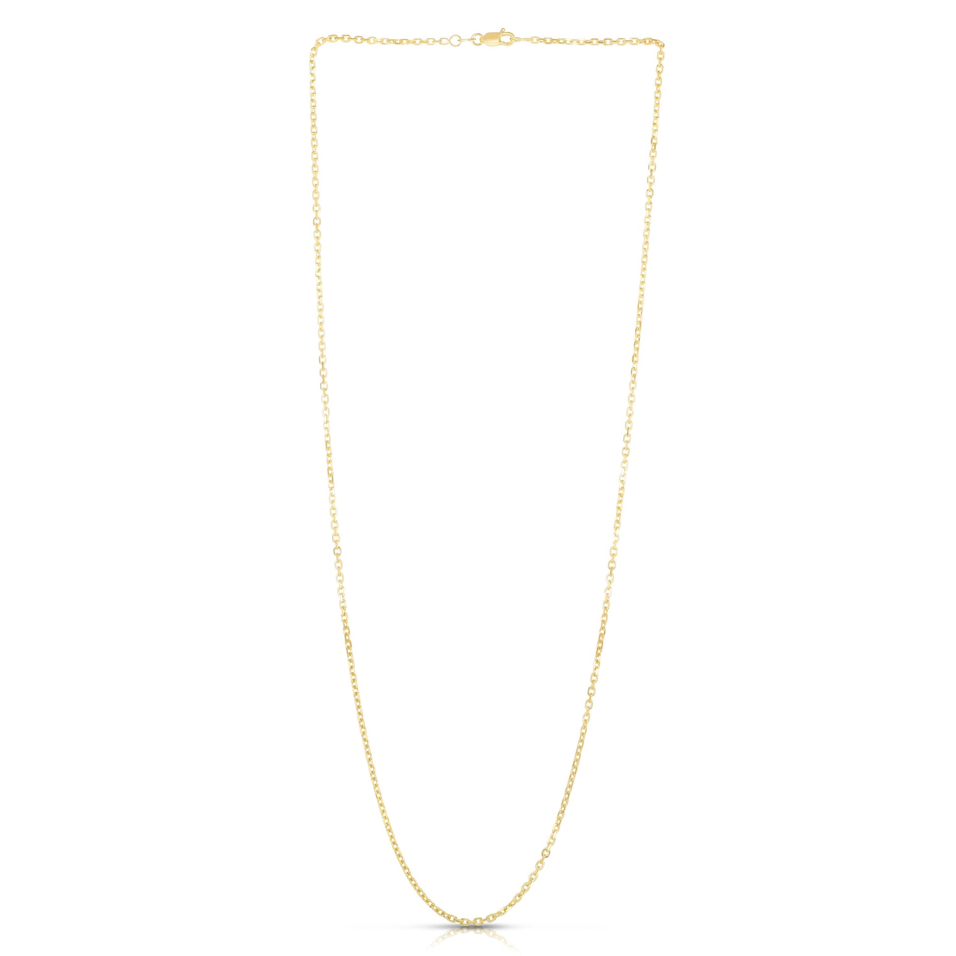Royal Chain 18K Gold 1.9mm Diamond Cut Cable Chain KCAB050