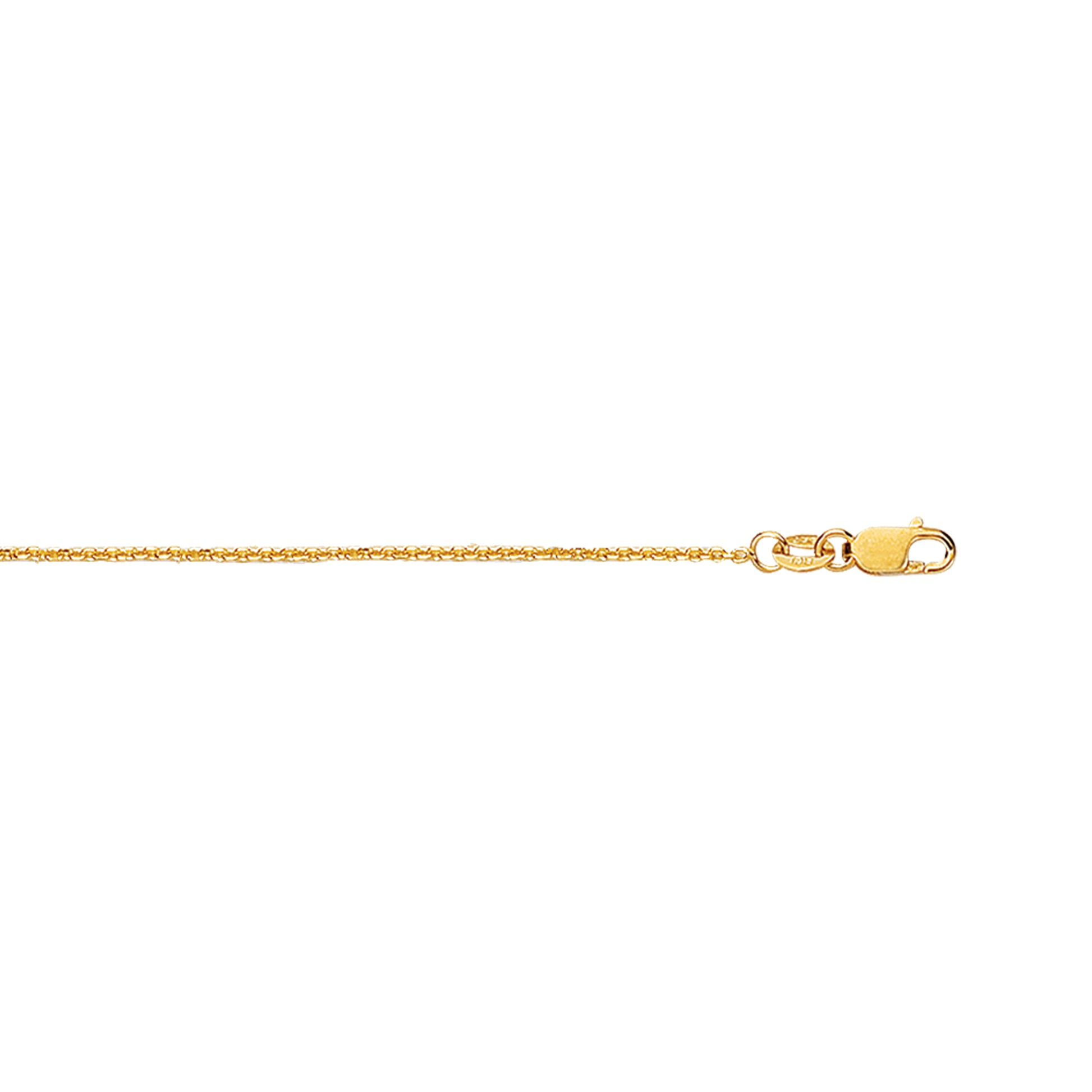 Royal Chain 18K Gold 1.1mm Diamond Cut Cable Chain KCB030