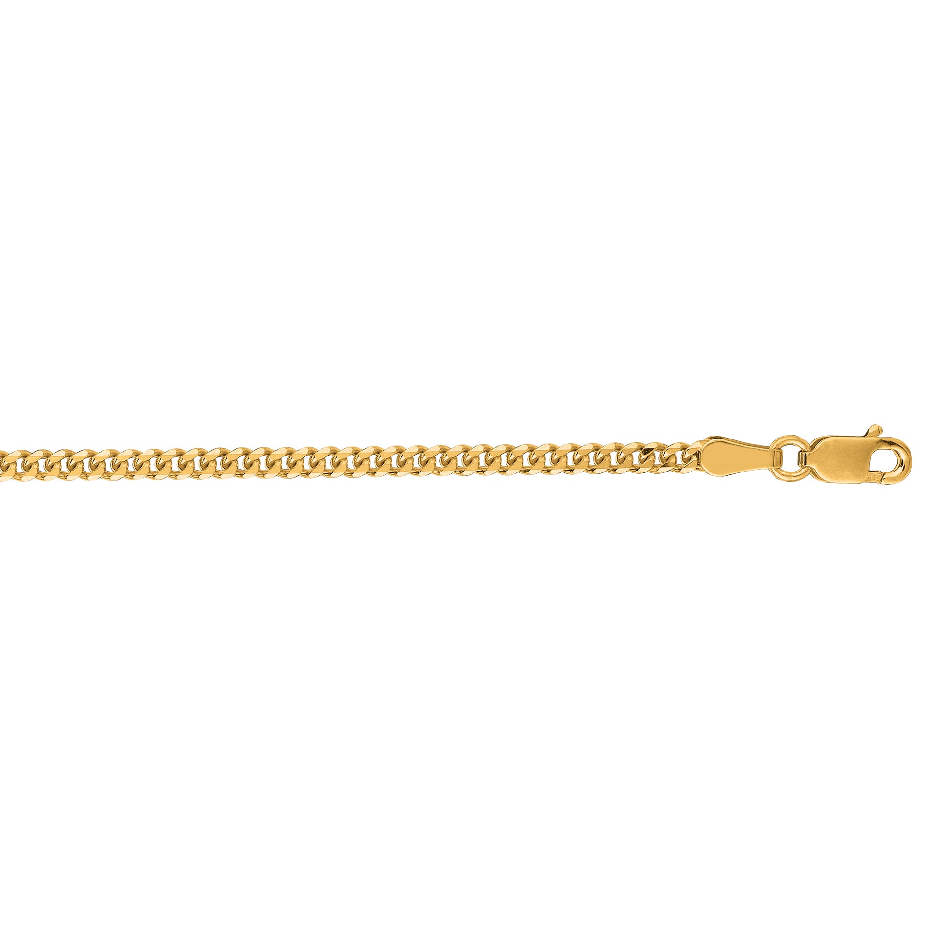 Royal Chain 18K Gold 2.2mm Gourmette Chain KGR060