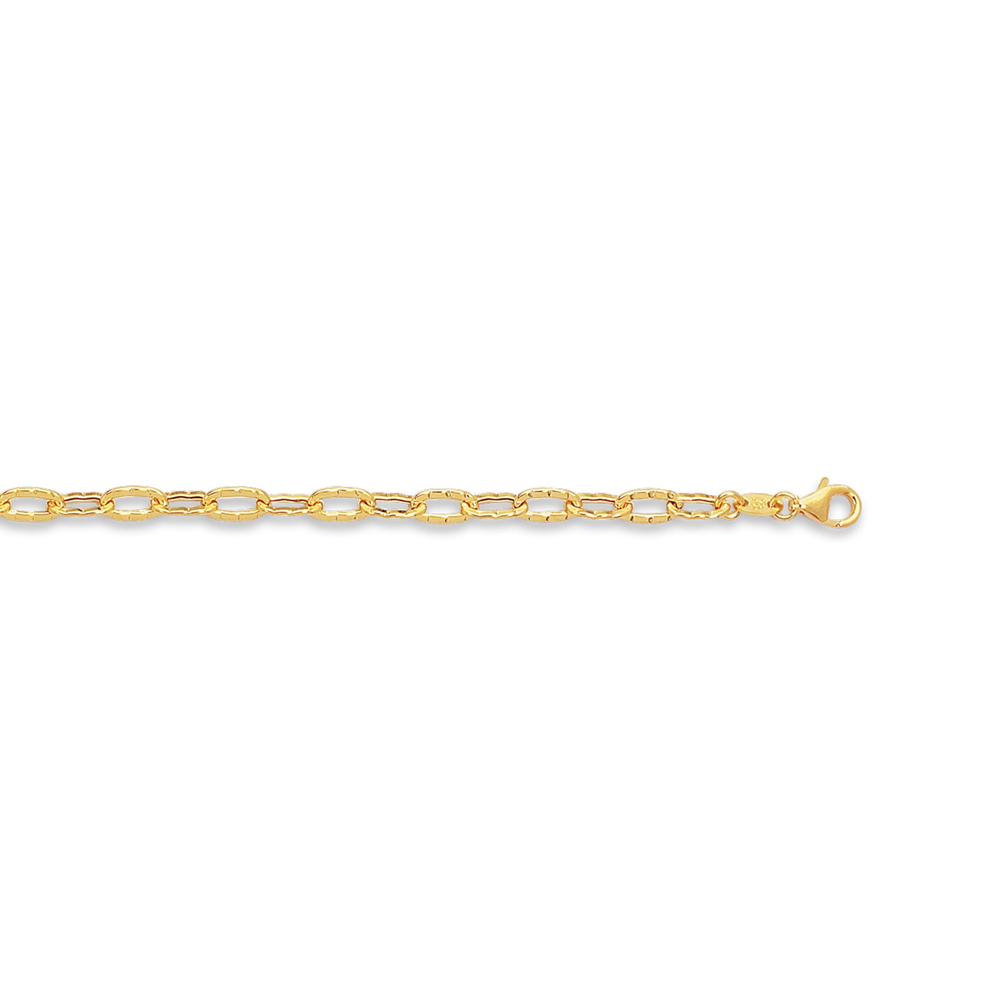 Royal Chain 14K Gold Textured Cable Anklet LK155
