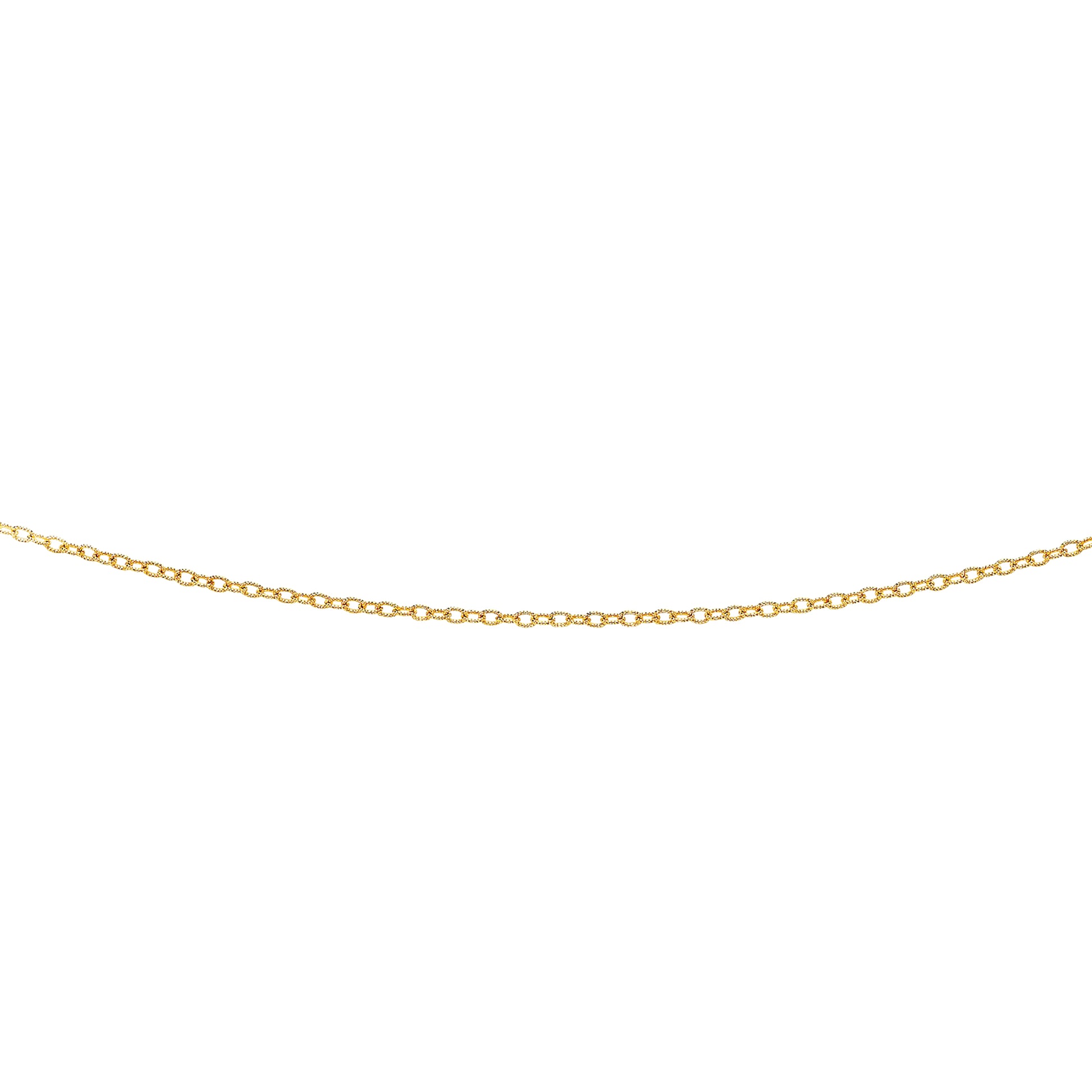 Royal Chain 14K Gold 2.5mm Textured Cable Chain LK156