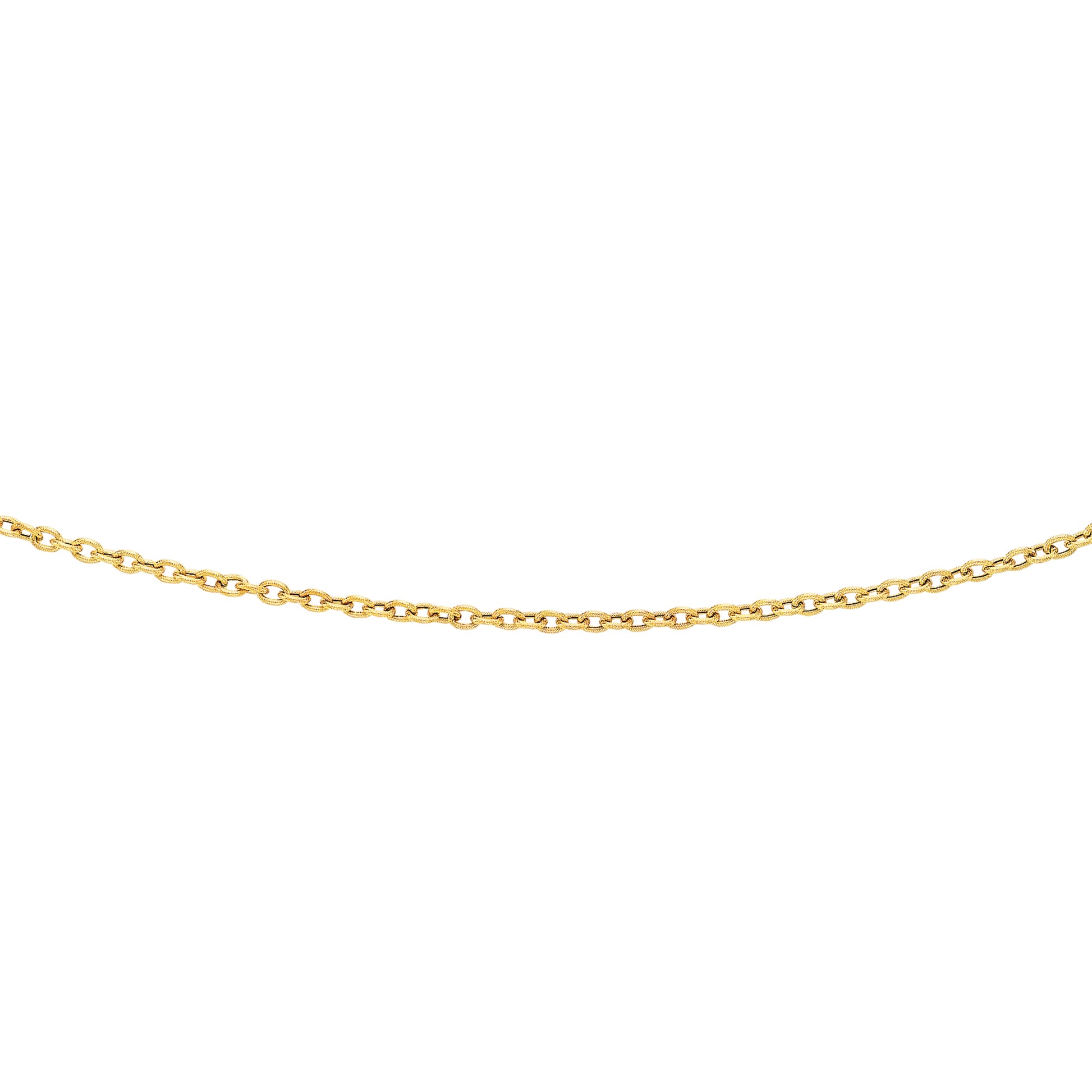 Royal Chain 14K Gold 3.3mm Textured Cable Chain LK157