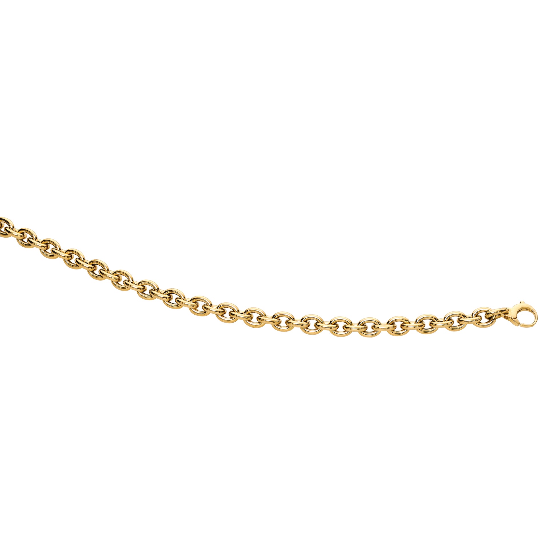 Royal Chain 14K Gold Polished Oval Cable Link Chain LK257