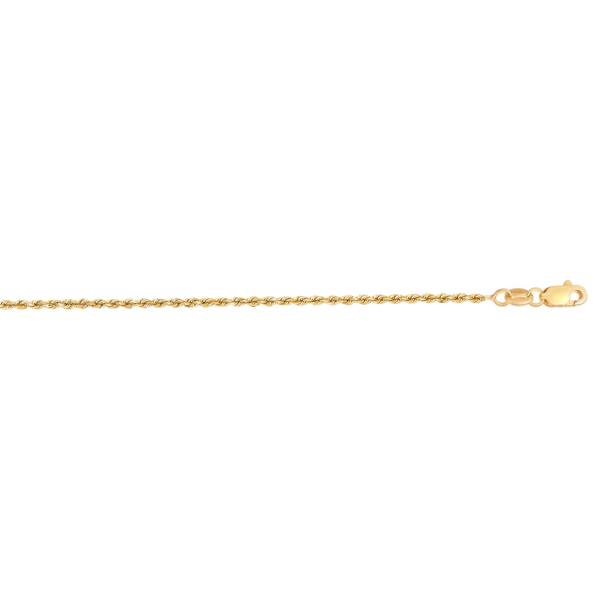 Royal Chain 14K Gold 1.4mm Diamond Cut Royal Rope Chain LROY010
