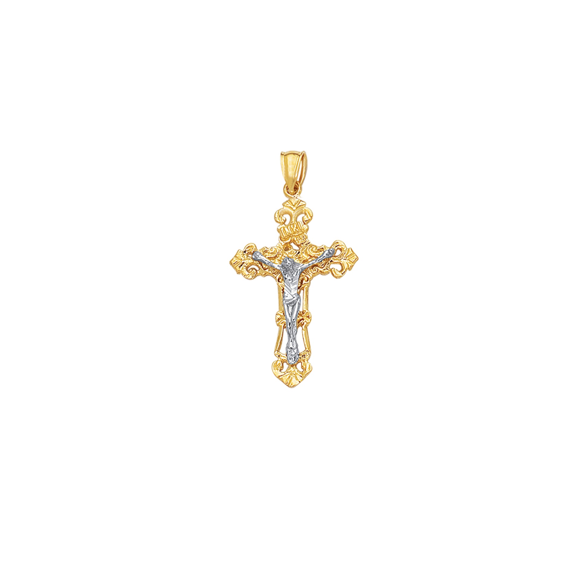 Royal Chain 14K Gold Vintage Crucifix Cross MD140