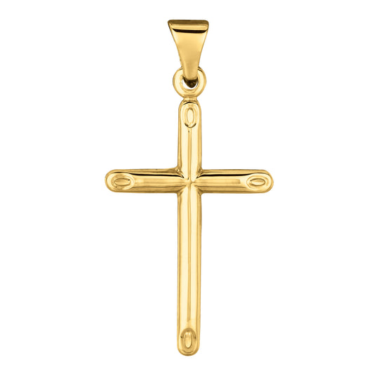 Royal Chain 14K Yellow Gold Tapered Edge Cross MD216