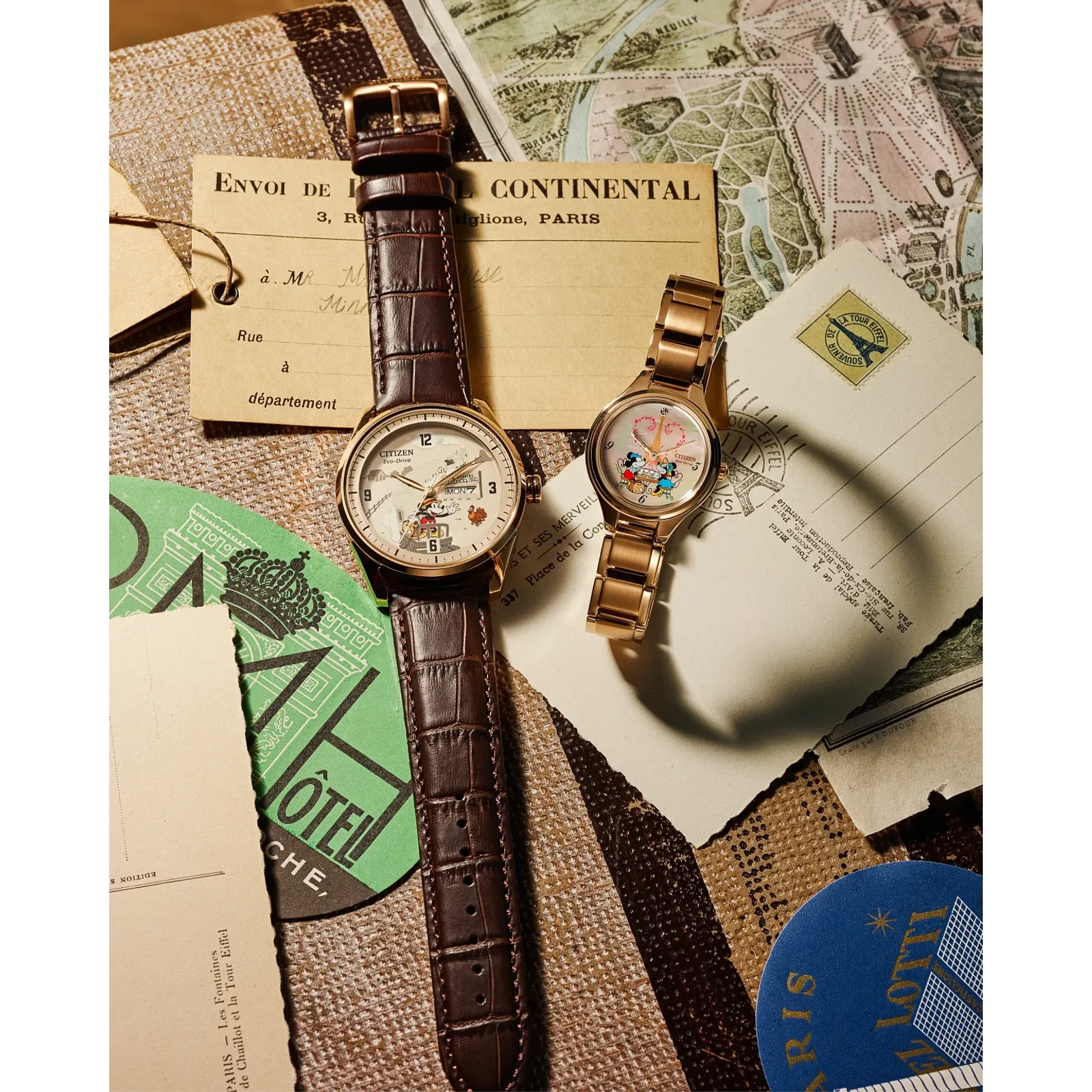 Citizen Mickey Mouse & Minnie Mouse Take Paris FE2103-52D