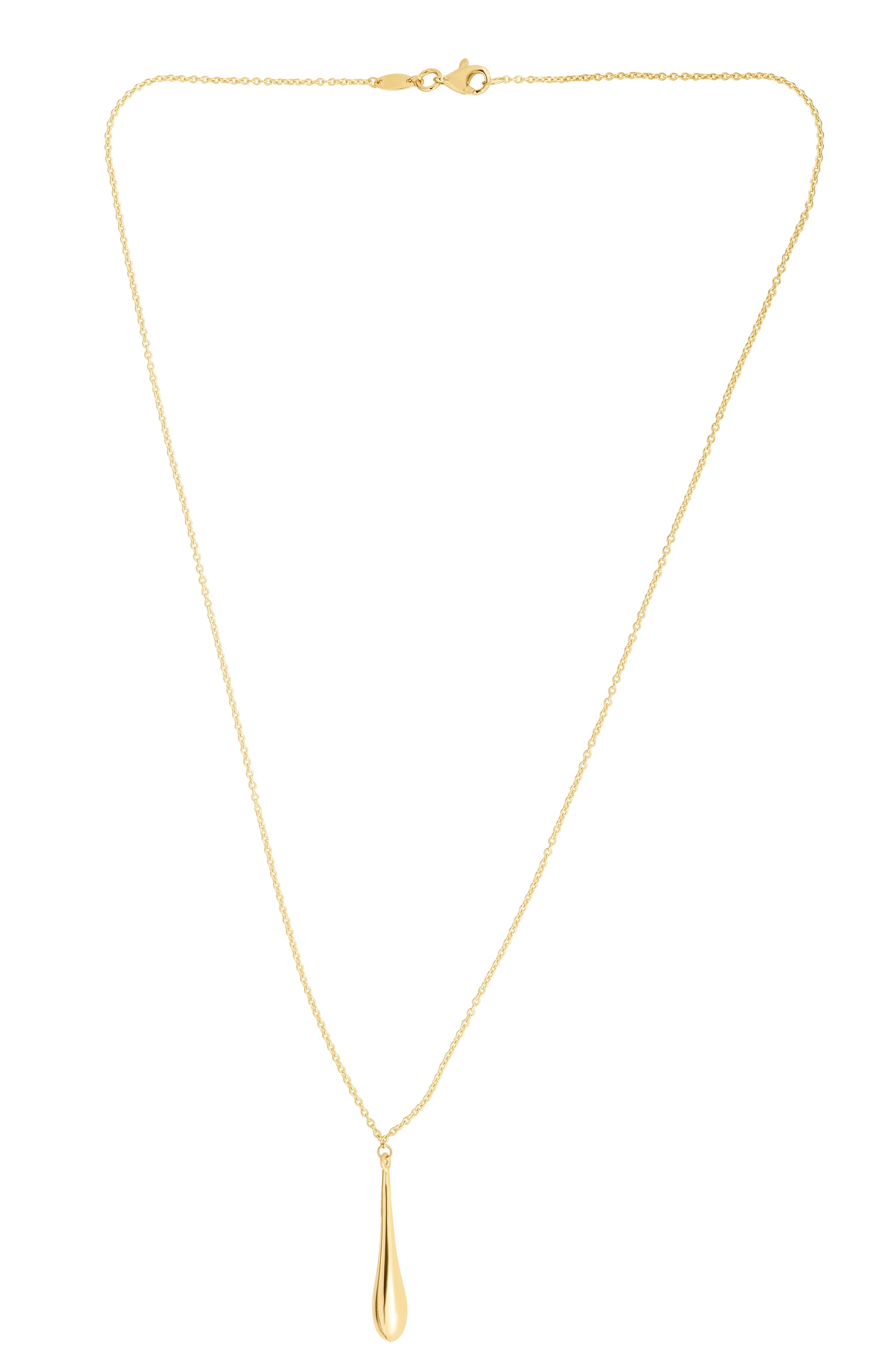 Royal Chain 14K Gold Polished Tear Drop Necklace N2172