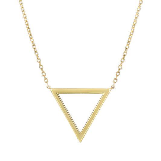 Royal Chain 14K Gold Polished Triangle Necklace N3228