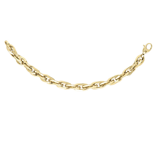 Royal Chain 14K Gold Polished Graduated Double Oval Link Chain N3376