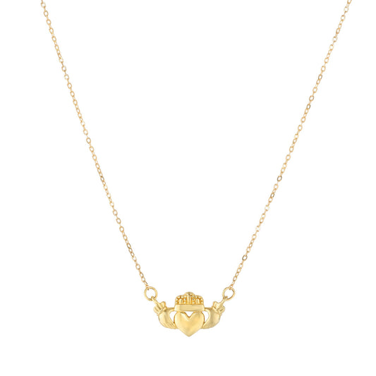 Royal Chain 14K Gold Claddagh Necklace N3649