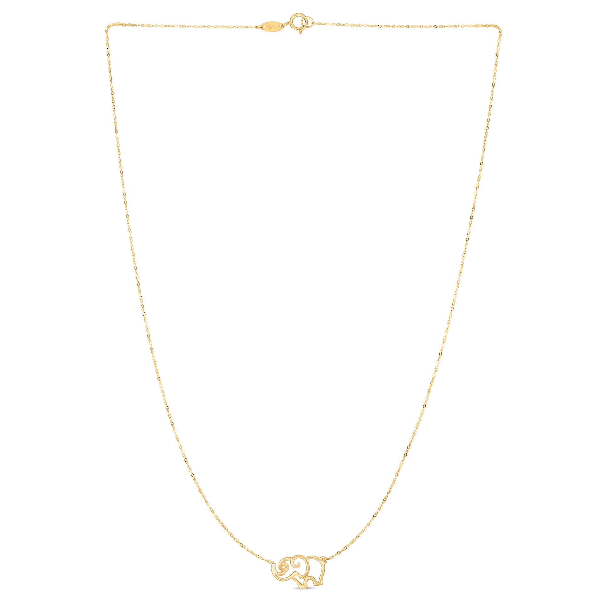 Royal Chain 14K Gold Elephant Necklace N3734