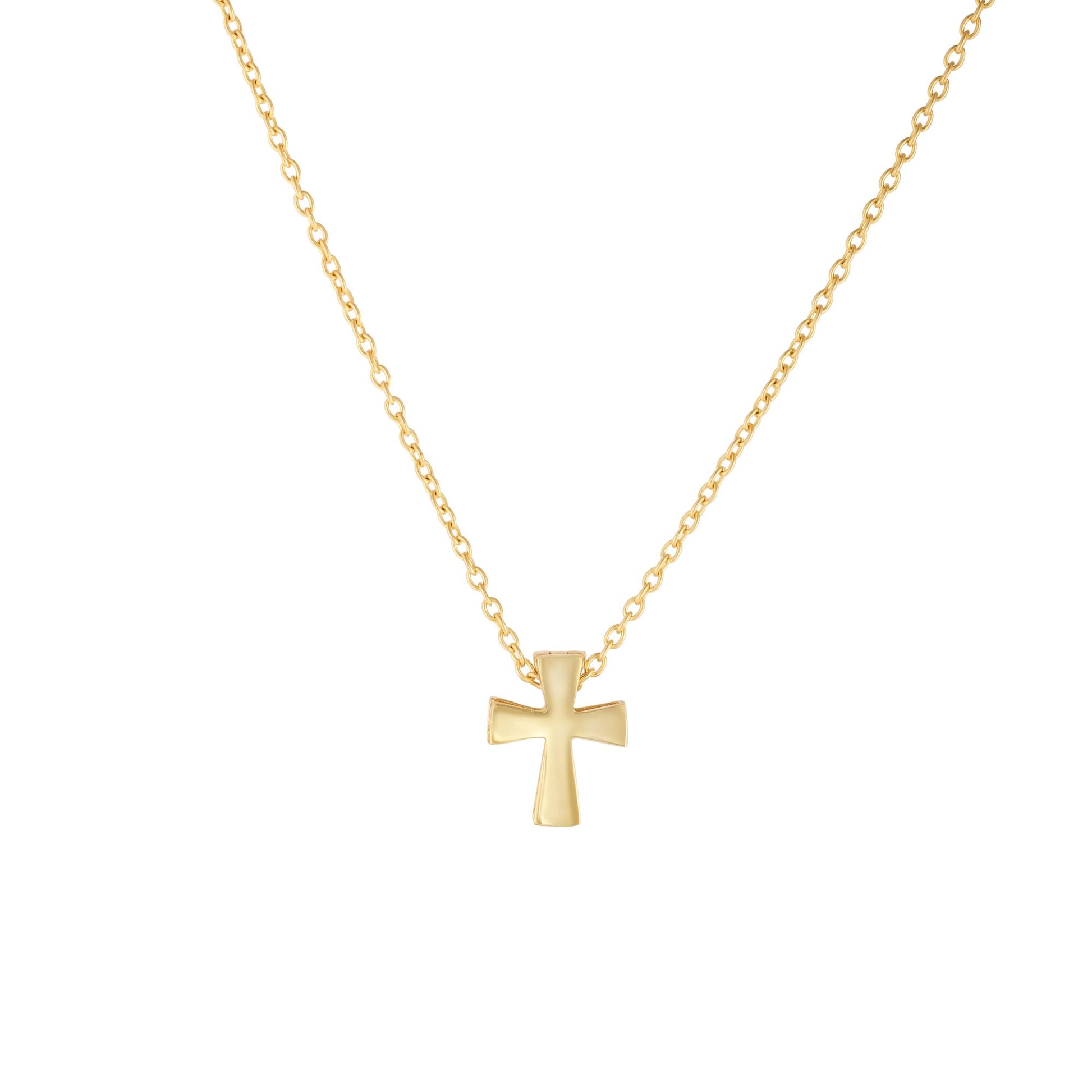 Royal Chain 14K Gold Polished Mini Cross Necklace NCK1328
