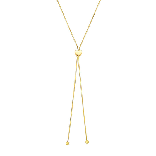 Royal Chain 14K Gold Heart Slide Friendship Necklace NCK1487