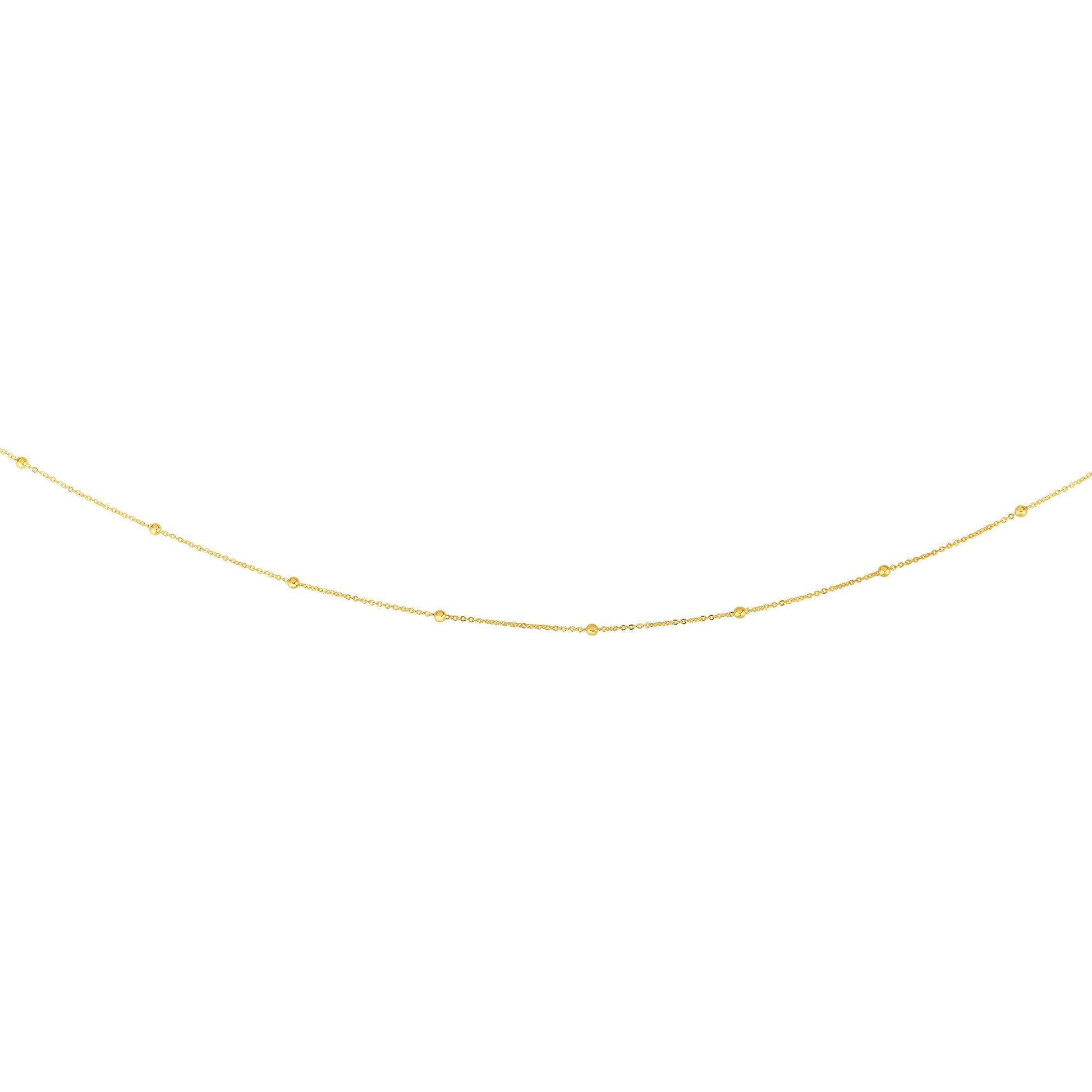 Royal Chain 14K Gold 1.8mm Polished Bead Saturn Chain NCK2780