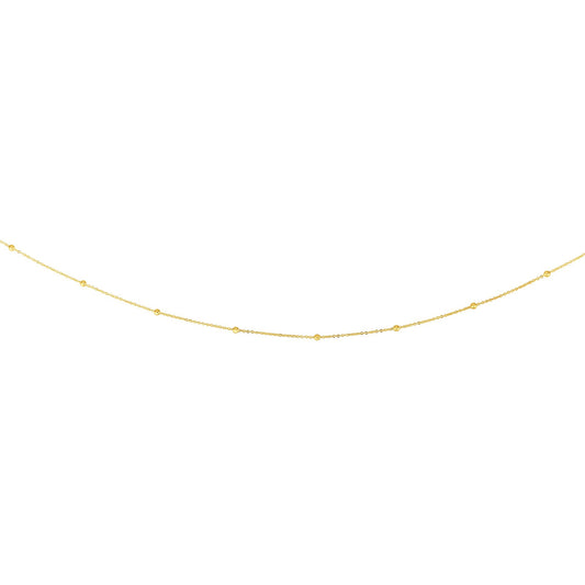 Royal Chain 14K Gold 1.8mm Polished Bead Saturn Chain NCK2780