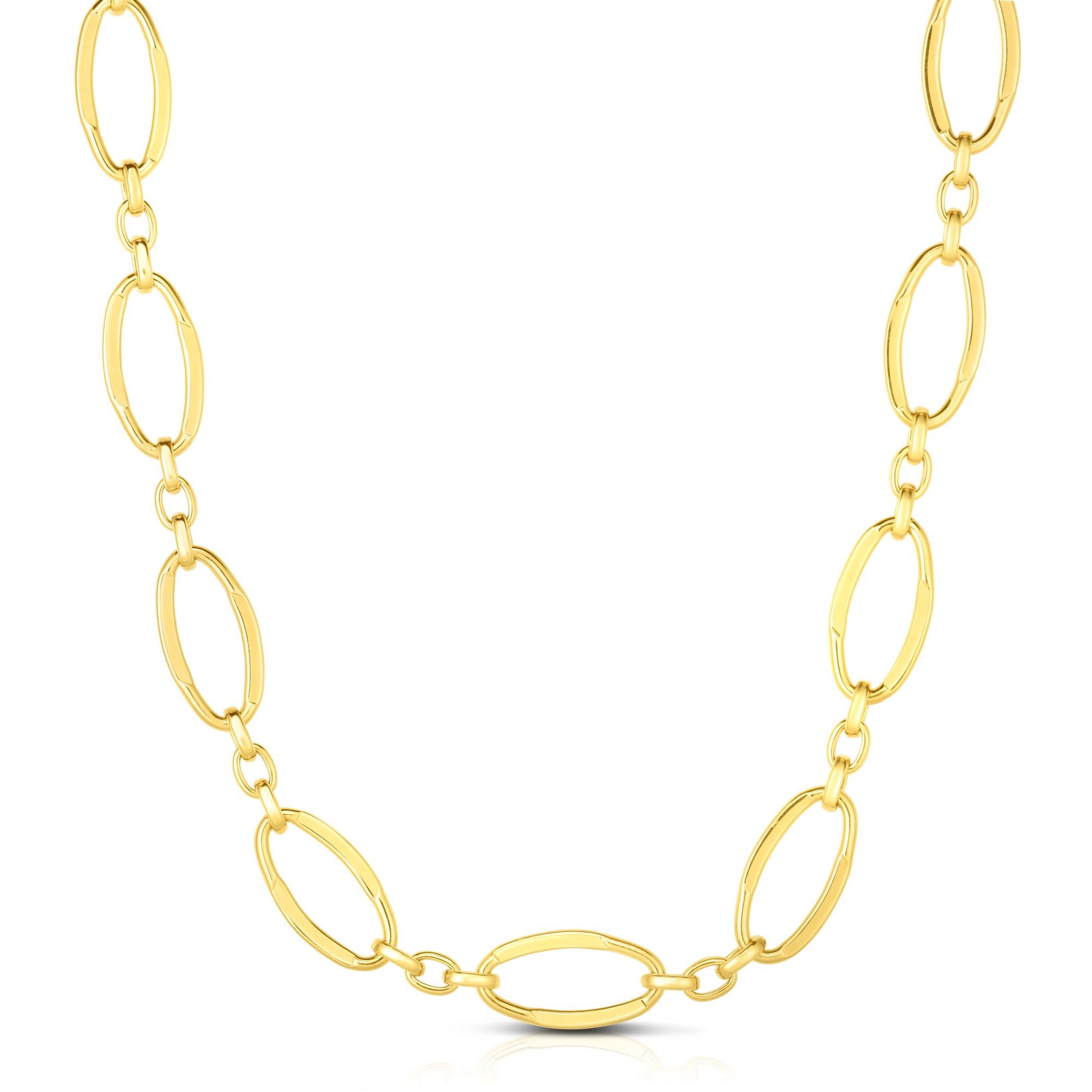 Royal Chain 14K Gold Polished Three Plus One Oval Link Chain NCK4728
