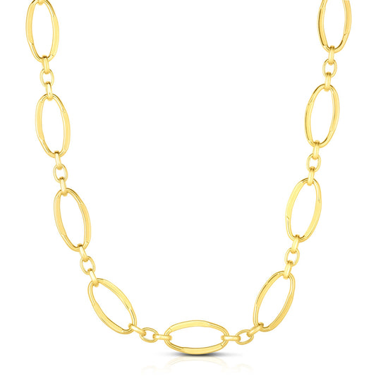 Royal Chain 14K Gold Polished Three Plus One Oval Link Chain NCK4728