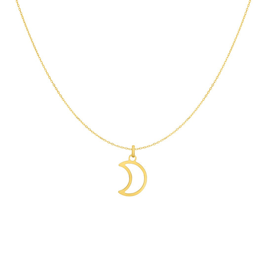 Royal Chain 14K Gold Open Moon Necklace NCK5471