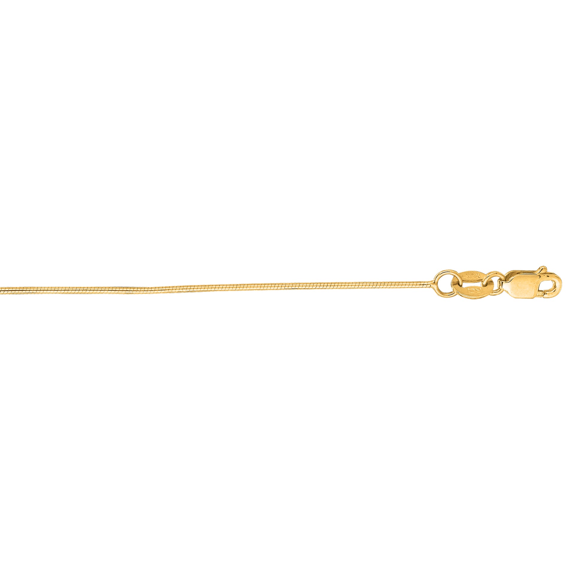 Royal Chain 14K Gold .7mm Round Snake Chain NSNAKE0