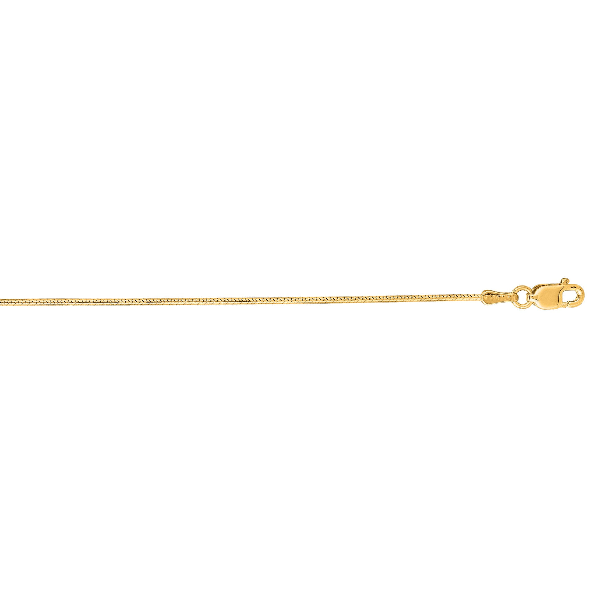 Royal Chain 14K Gold .9mm Round Snake Chain NSNAKE1