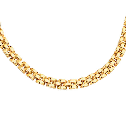 Royal Chain 14K Gold 4mm Panther Necklace PAN105