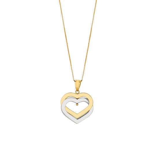 Royal Chain 14K Gold Polished Interlocking Hearts Necklace PD1030