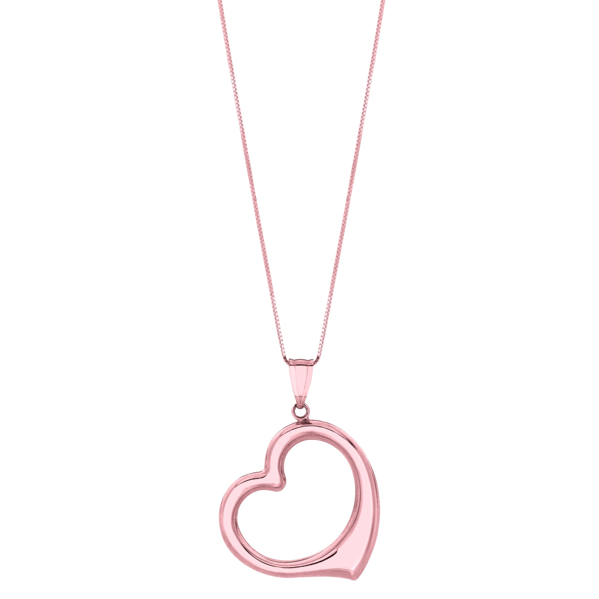Royal Chain 14K Gold Polished Heart Necklace PD103