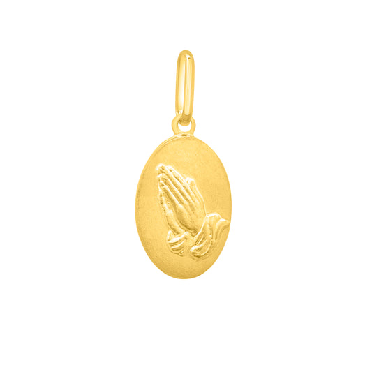 Royal Chain 14K Gold Praying Hands Pendant PD303