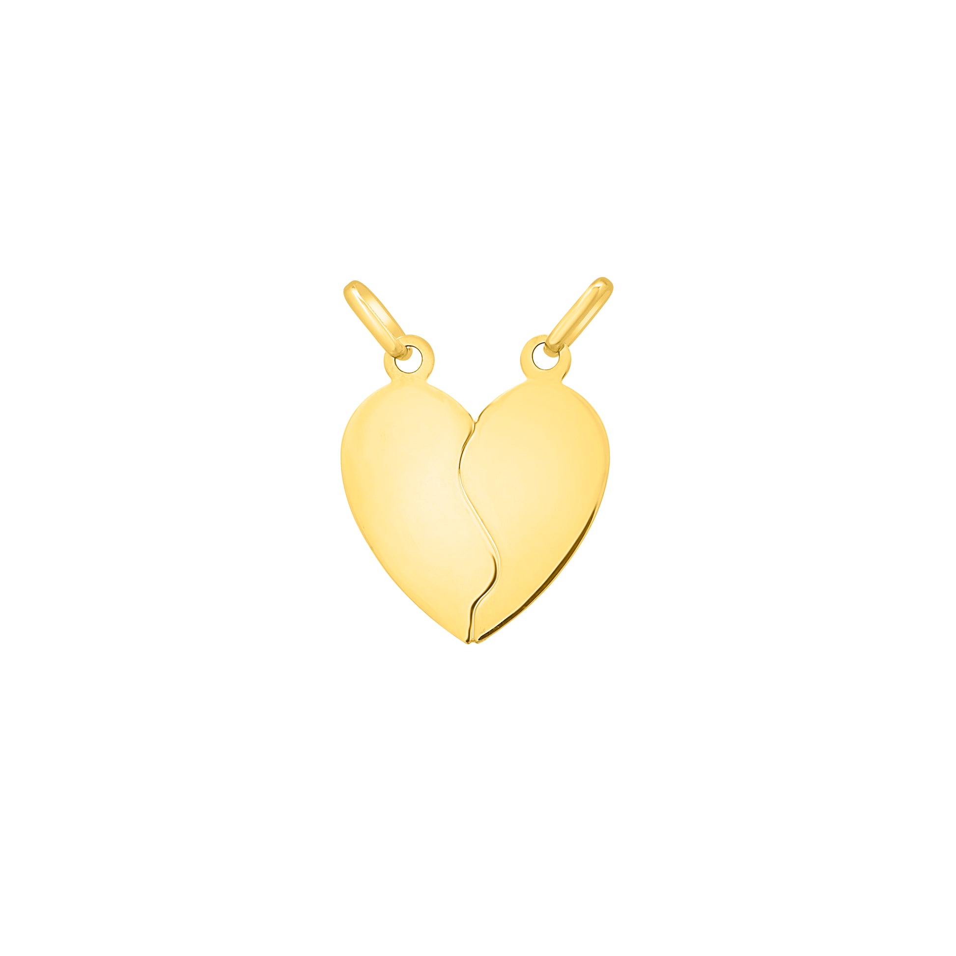 Royal Chain 14K Gold Doube Bail Broken Heart Pendant PD3687