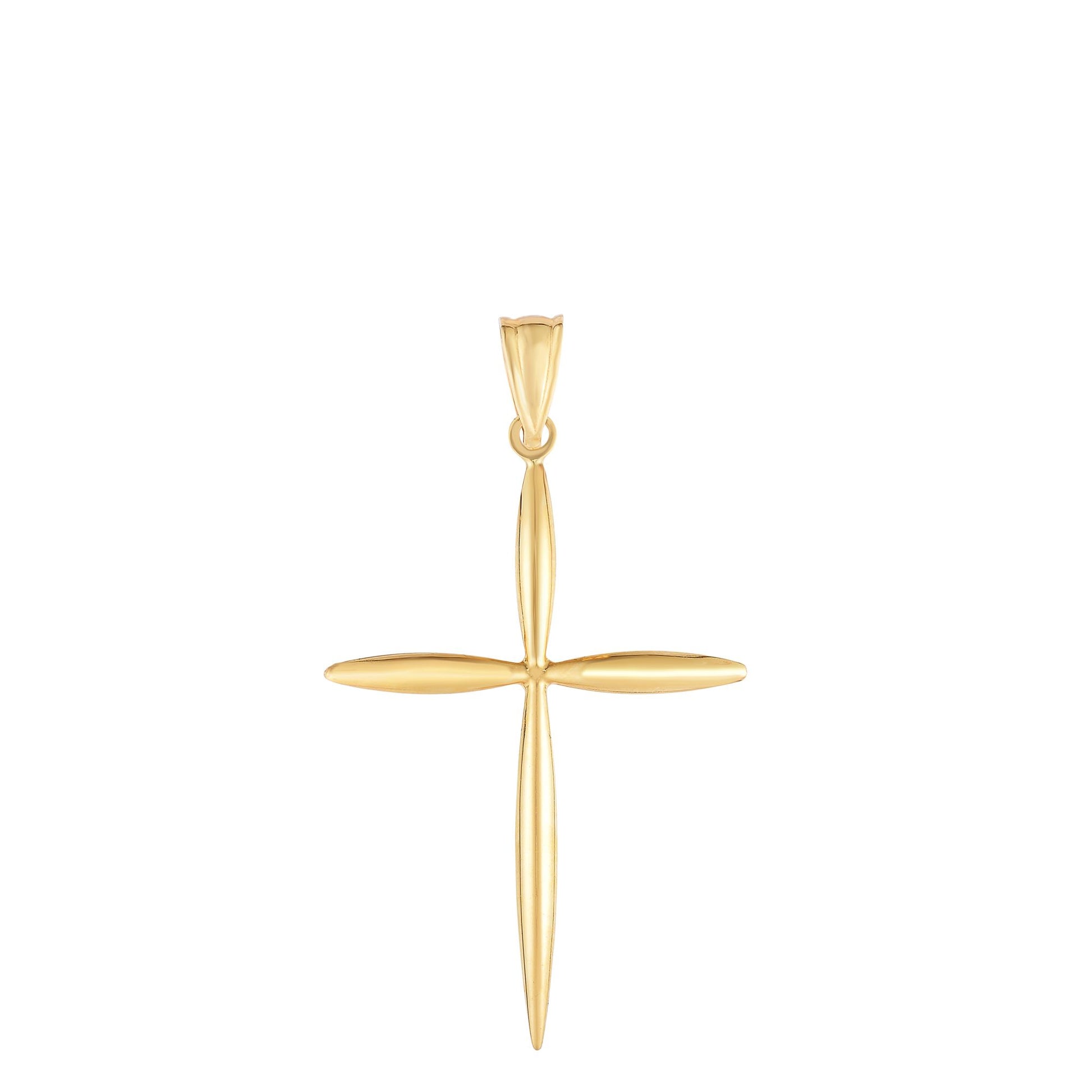 Royal Chain 14K Gold Polished Cross PD8120
