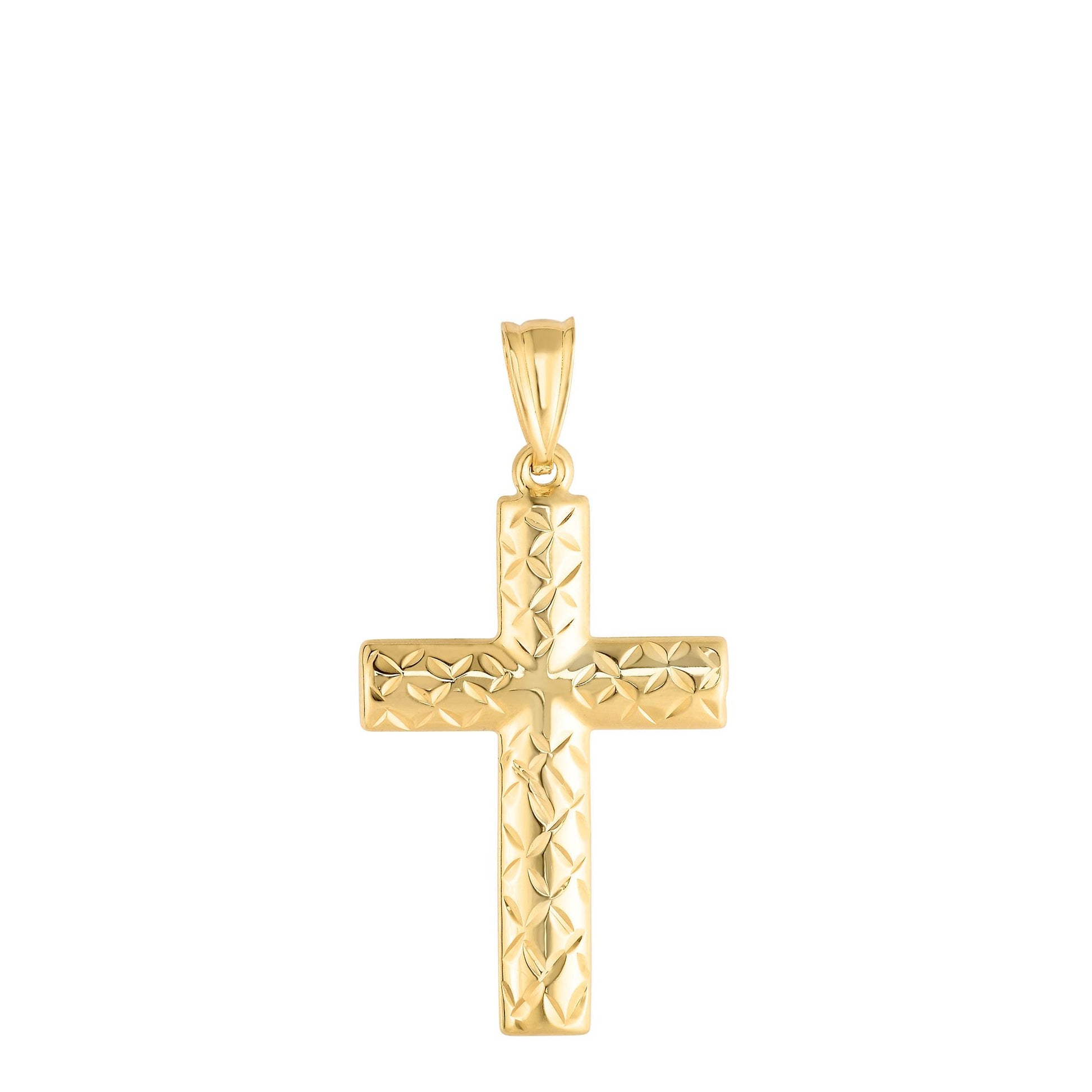 Royal Chain 14K Gold Reversible Cross PD8136