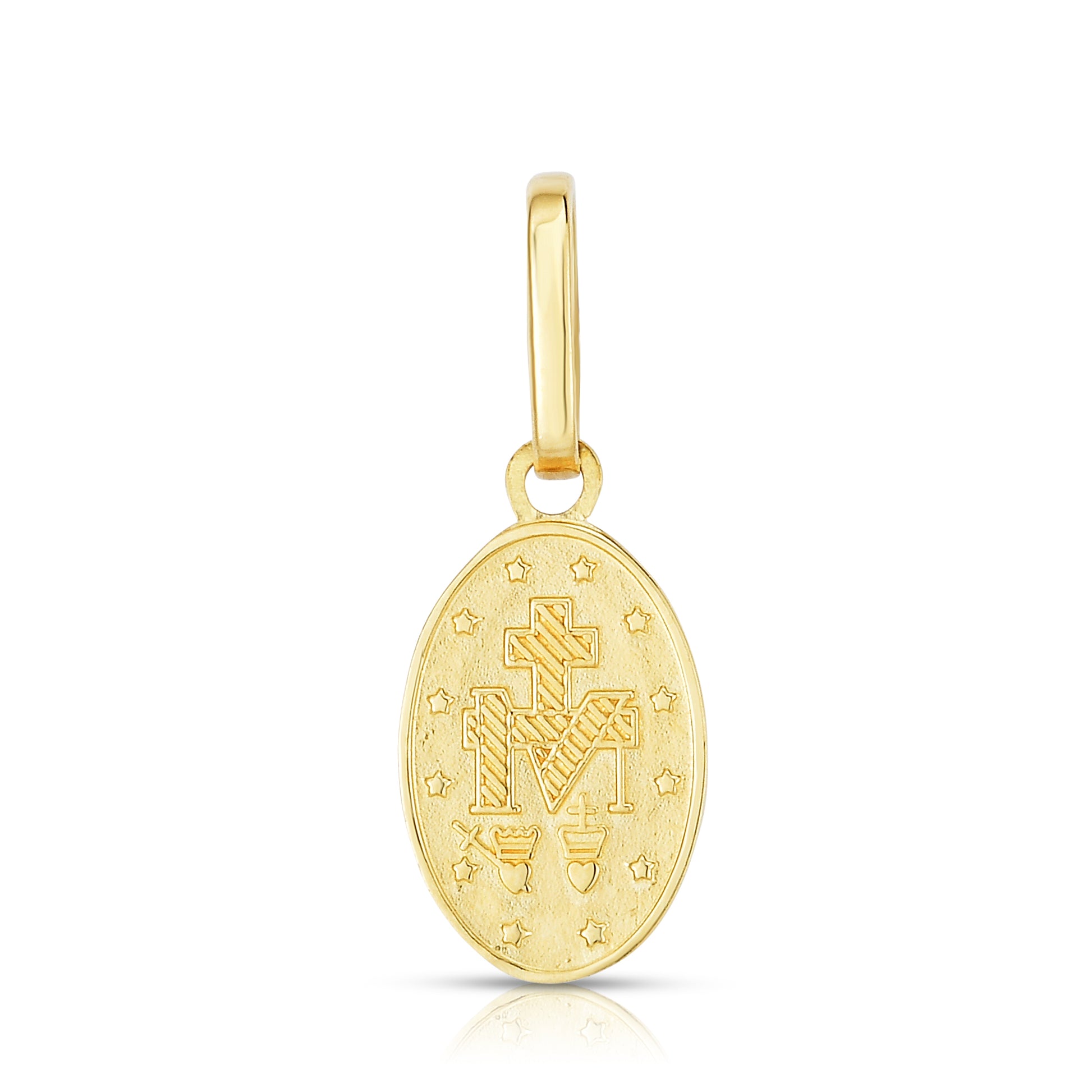 Royal Chain 14K Gold Miraculous Medal Religious Medal PD9336