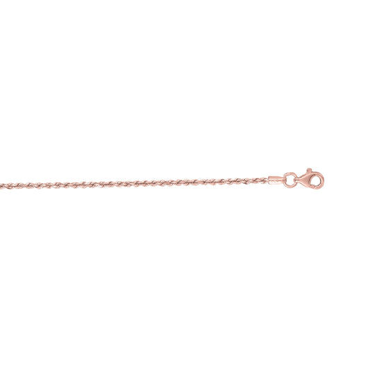 Royal Chain 14K Gold 1.6mm Diamond Cut Royal Rope Chain PKR012