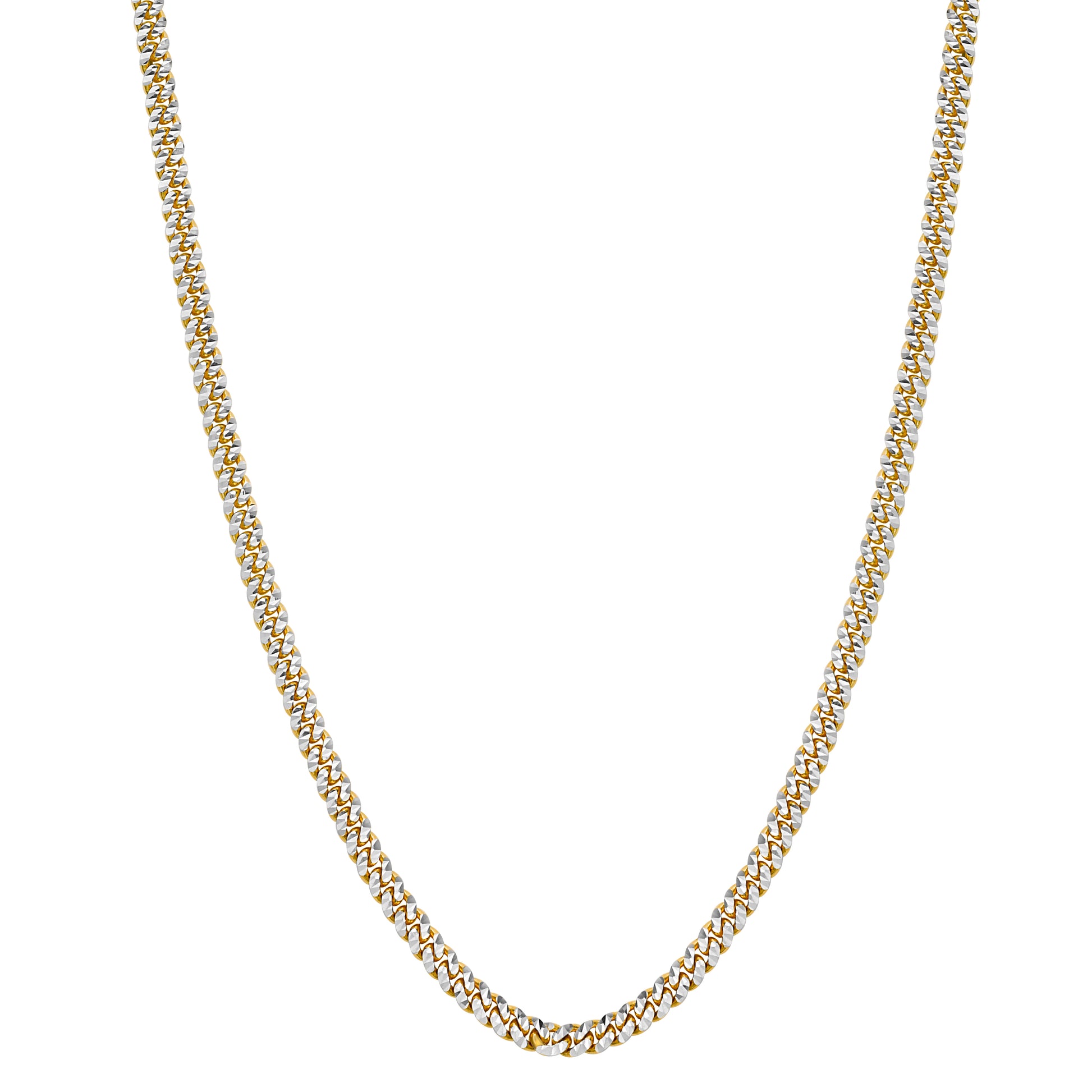 Royal Chain 14K 4mm Pave Classic Miami Cuban Chain PVNMC120